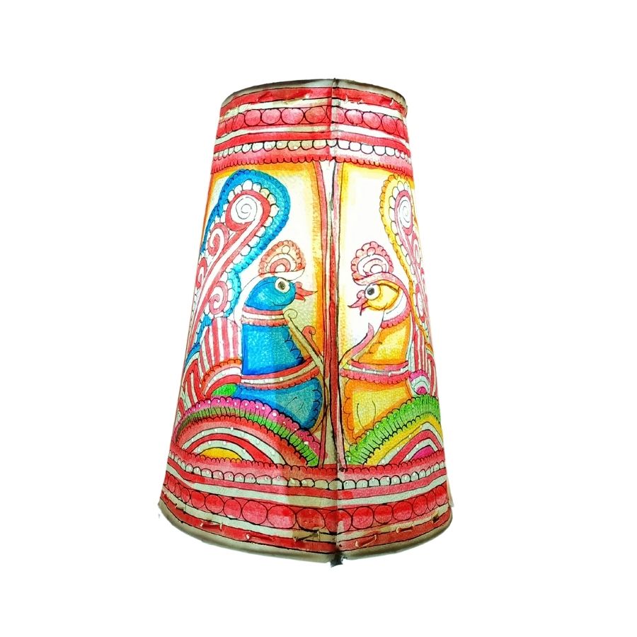 🌿 Goat Leather Lamp | Handcrafted & Colorful | 8 Inch 🌟