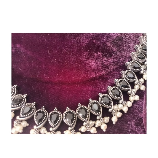 Silver Look-Alike Choker | Premium Quality | Trendy Office Wear Jewellery