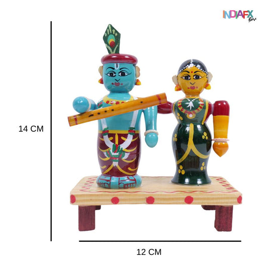 Etikoppaka Radha Krishna Figurine