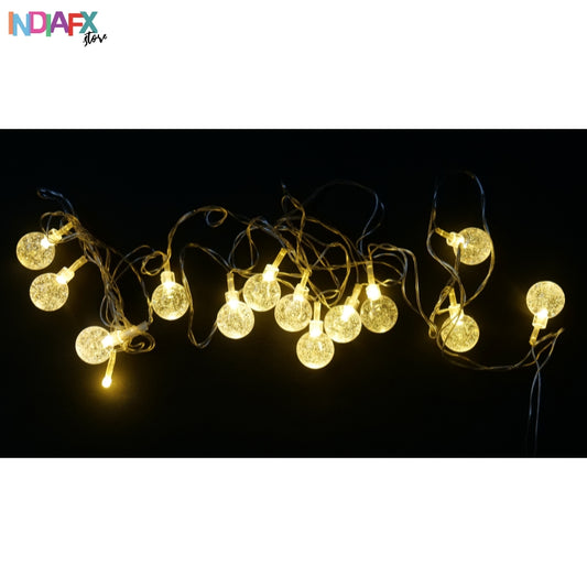 LED String Lights Window Curtain Lights with 25 LED Decorative Lighting Bubbles