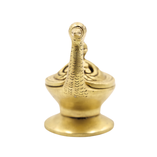 Peacock Deepam Stand Elegant Spiritual Decor Lamp