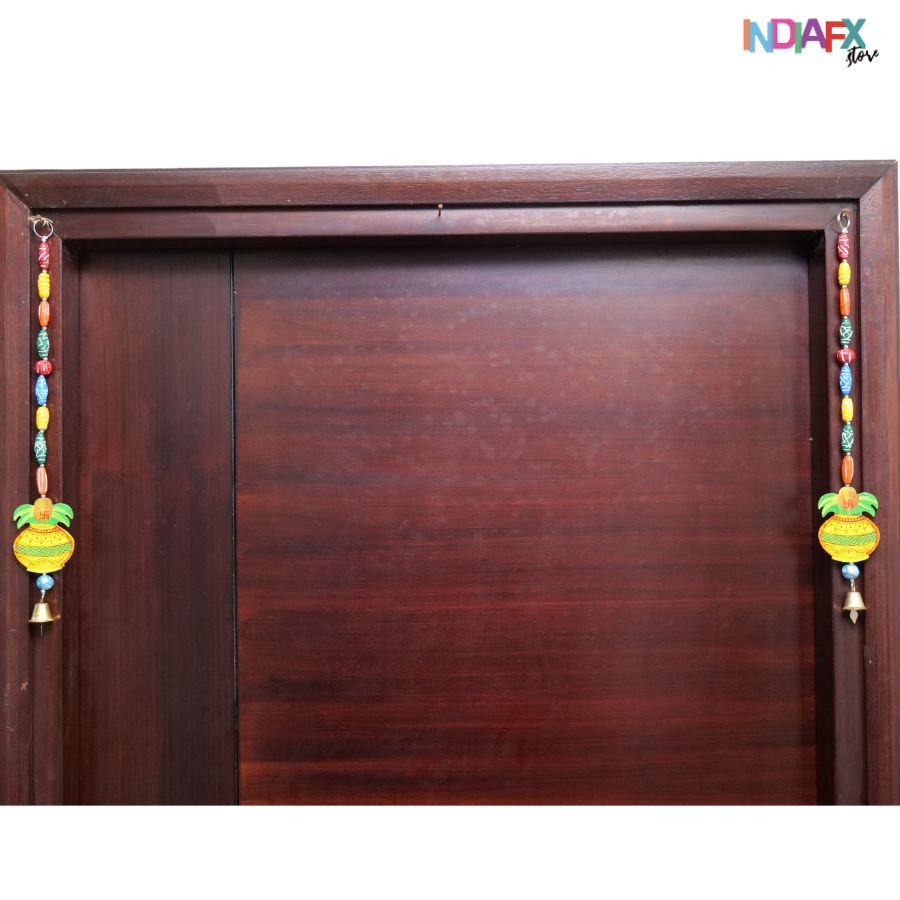 Handcrafted Decorative Kondapalli Door Thoranam | Set of 2 | IndiaFx