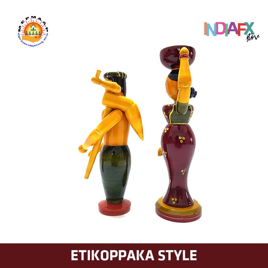 Indiafx Etikoppaka Farming Couple | Hand Crafted By APMEPMA