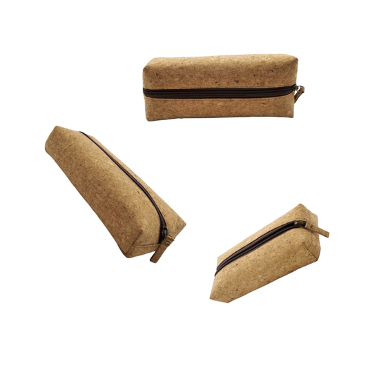Eco Cork Pouch Wheatgrass Multipurpose Zipper Pouch