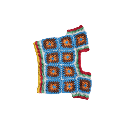 Crochet Kids Top ๐โจ Handmade Colorful Granny Square Design