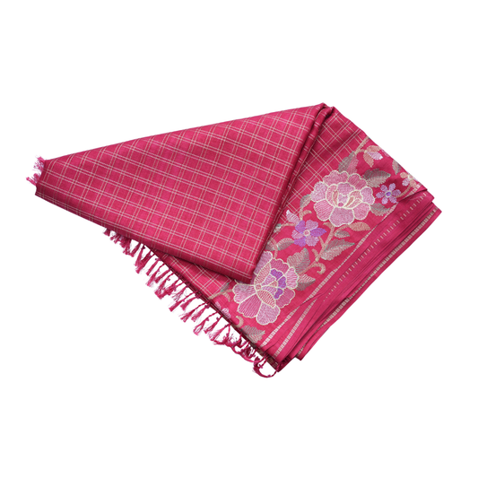Mangalagiri Saree Floral Border Elegance for Festive Style