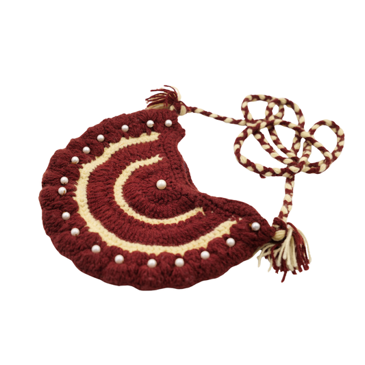 Handmade Crochet Hand Bag Elegant Woolen Designer Bag