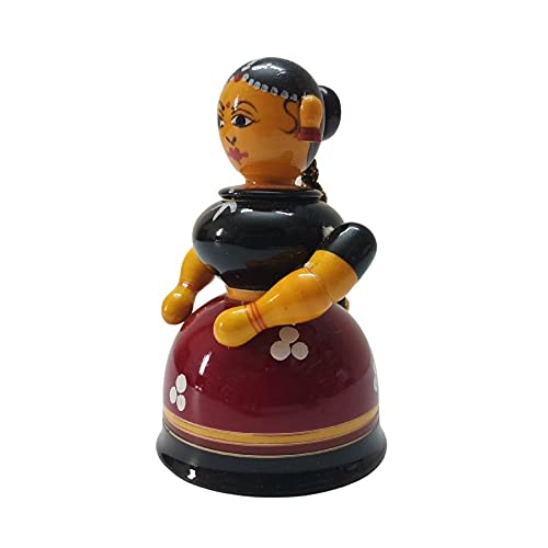 Traditional Lady Figurine Kumkum Box is Made by women Artisan of AP