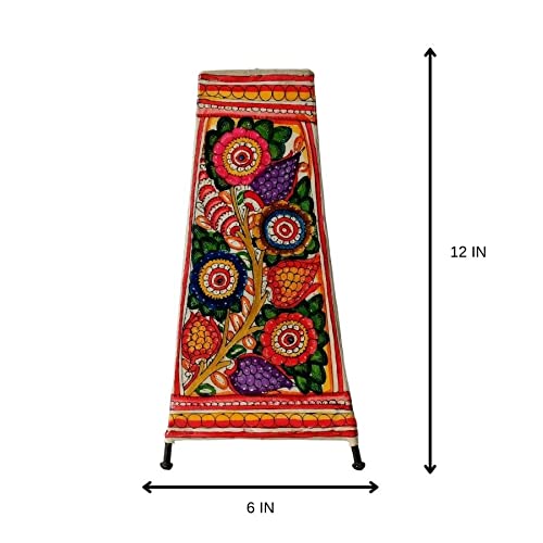 🌟 Handmade Goat Leather Lamp | Hand-Painted Beauty | 12 Inch ✨