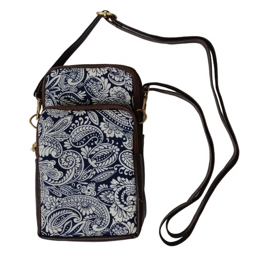 Ikkat Printed Cell Phone Sling Bag