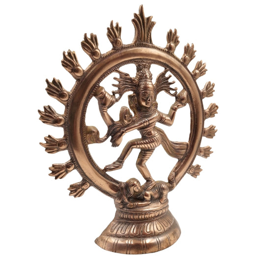 Handcrafted Nataraja Idol Cosmic Dance of Shiva | Brass Spiritual Decor