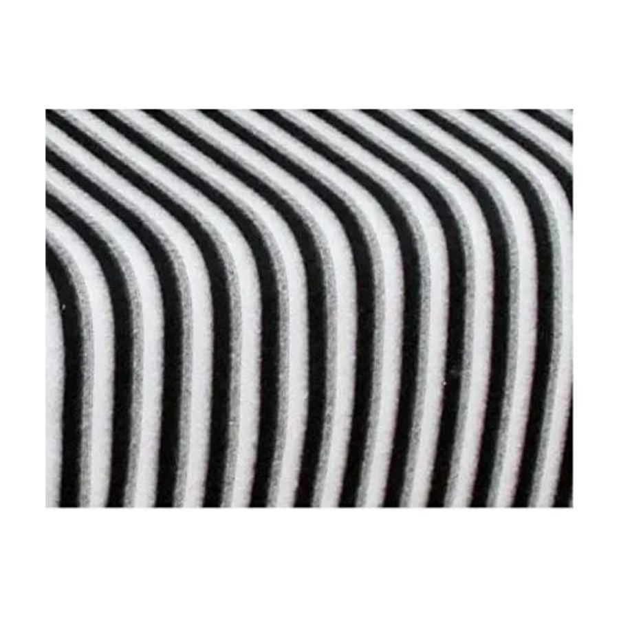 Blanket Non woven warm single blanket with black and white stripes