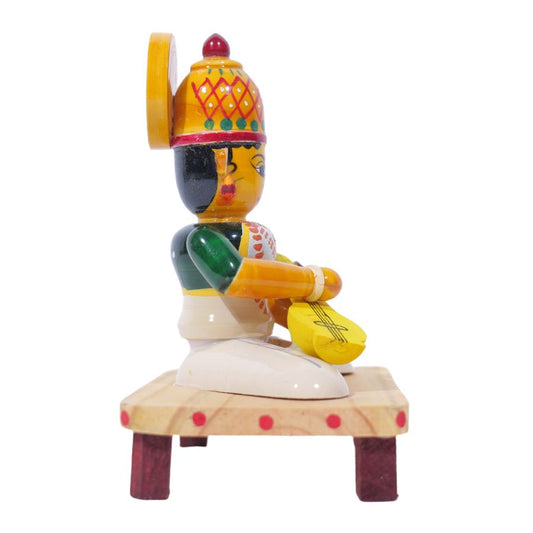 Handcrafted Etikoppaka Saraswati Devi Showpiece