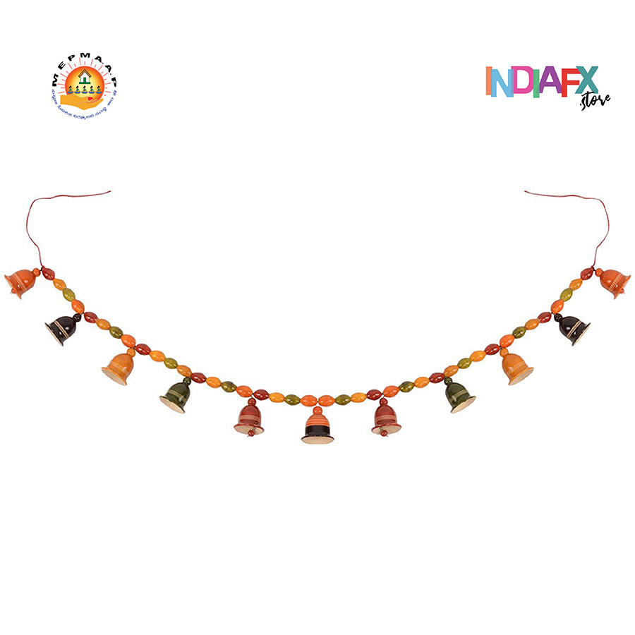 Etikoppaka beautiful Wooden Door Decorative Bell Toranam Handmade by Women Self