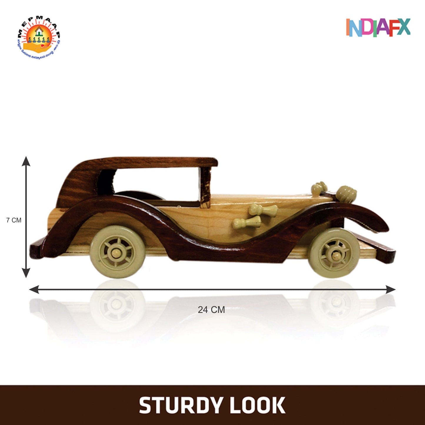 Etikoppaka Wooden Vintage Classic Vehicle Car Toy Handmade By APMEPMA