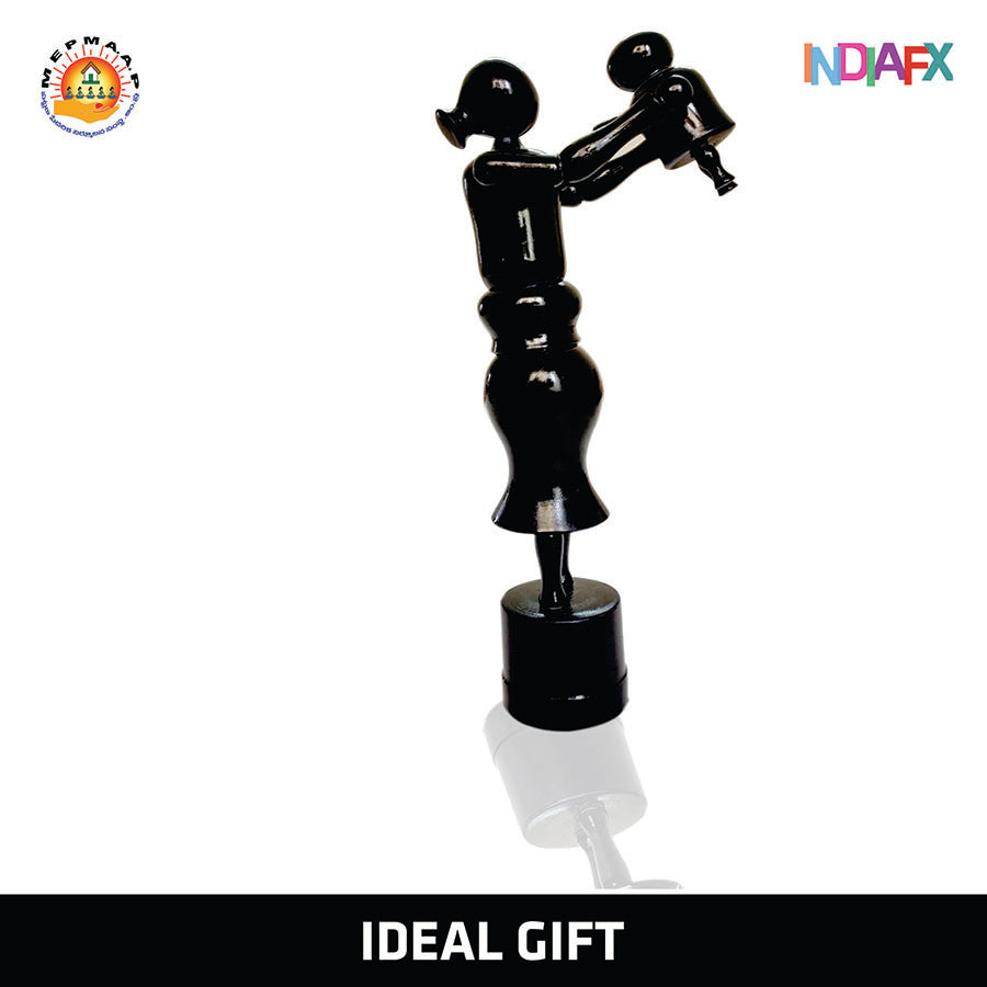 Kondapalli Mother & Son Wooden Showpiece