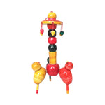 Etikoppaka Special 4 Birds Showpiece Wooden Toy for Kids Play and Unique Showpie
