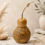Natural Bottle Gourd Lamp Rustic Ambient Light Decor