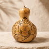 Handcrafted Bottle Gourd Lamp Buddha Art Natural Decor Light