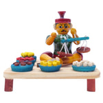 IndiaFx Handcrafted Etikoppaka Men Vegetable Selling Showpiece Toy