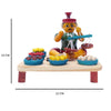 IndiaFx Handcrafted Etikoppaka Men Vegetable Selling Showpiece Toy