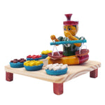 IndiaFx Handcrafted Etikoppaka Men Vegetable Selling Showpiece Toy