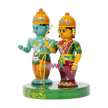 Handcrafted Rama & Seetha Idol – Pure Etikoppaka Magic