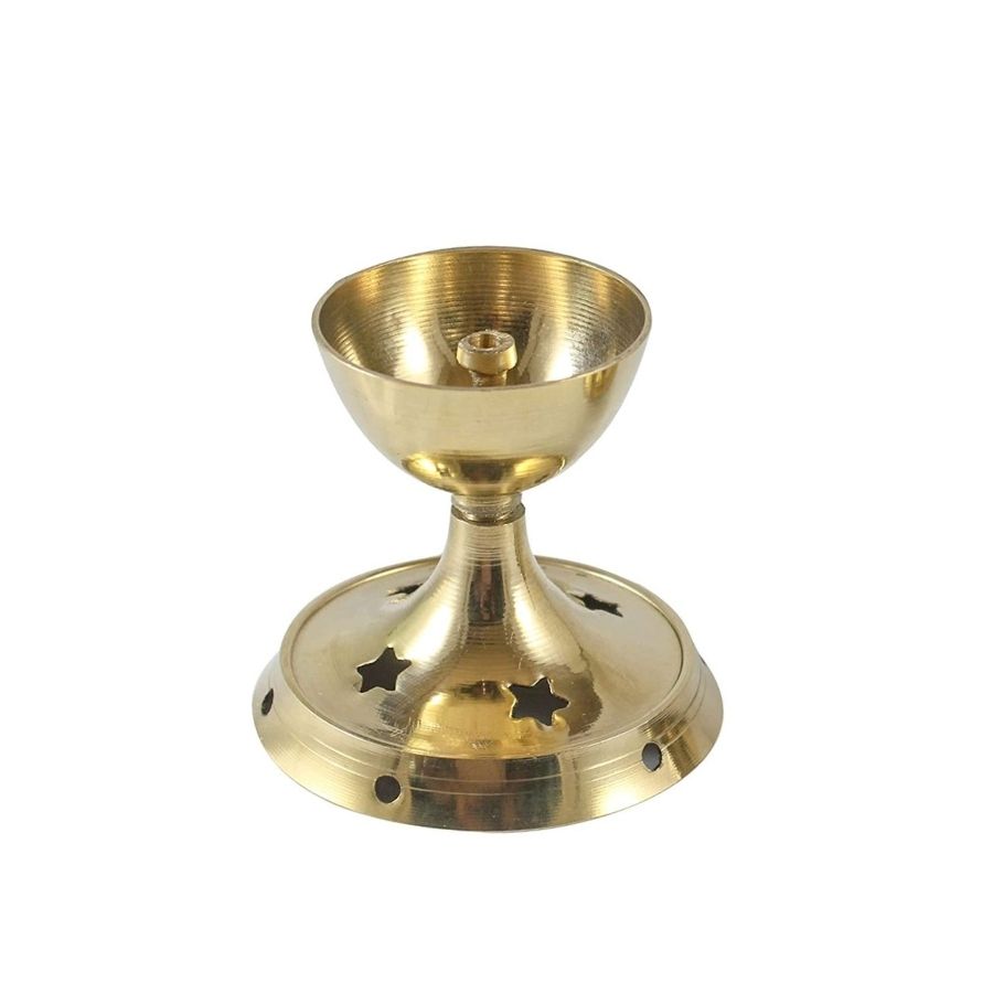 Brass Akhand Diya With Borosilicate Glass