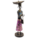 Handmade Metal Lady Figurine Artistic Home Decor Piece