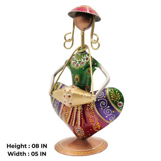 Handmade Folk Musician Figurine Artistic Home Decor Piece