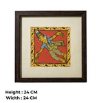 Handpainted Cheriyal Folk Art Frame Traditional Village Scene Decor
