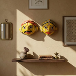 Cheriyal Art Face Set | Cultural Decor Accent