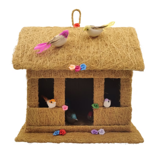 Handmade Coconut Coir Bird Nest Creative Eco Decor