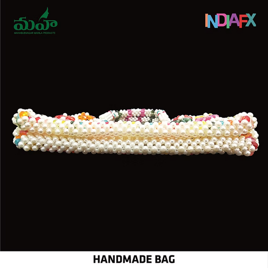 Ethnic Beads & Pearl Clutch Ladies Purse Handmade by Women Self Help Groups