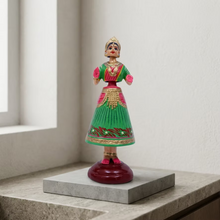 Kondapalli Dancing Doll Handcrafted Wooden Heritage Collectible  Traditional