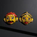 Cheriyal Art Face Set | Cultural Decor Accent
