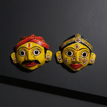 Cheriyal Art Face Set | Cultural Decor Accent
