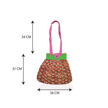 Women's multicolored beautiful Ethnic Kalamkari handbag Handmade by Women Self H