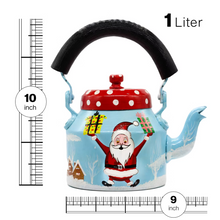 Handpainted Christmas Theme Designer Aluminium Kettle for Tea/Coffee Lovers