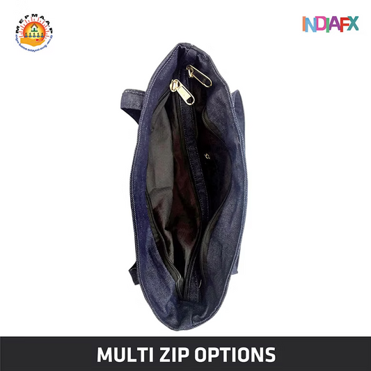 Women's Jeans Hand Bag Handmade by Women Self Help Group's of AP MEPMA