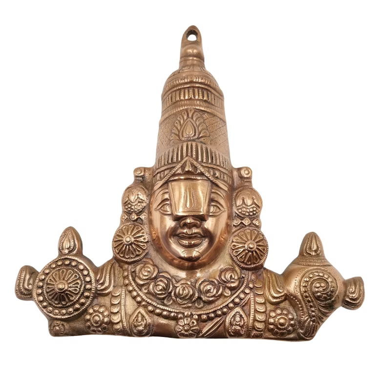 Handcrafted Venkateshwara Swamy Face Spiritual Wall Accent