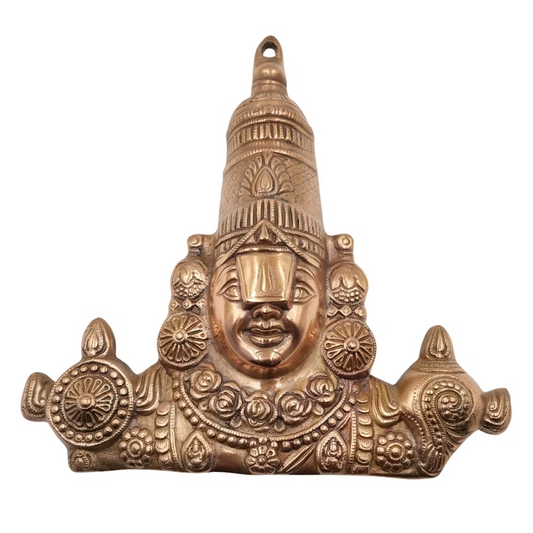 Handcrafted Venkateshwara Swamy Face Spiritual Wall Accent