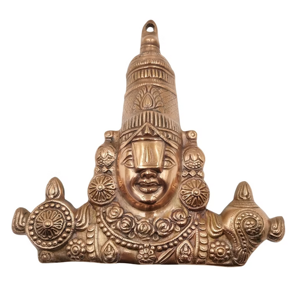 Handcrafted Venkateshwara Swamy Face Spiritual Wall Accent