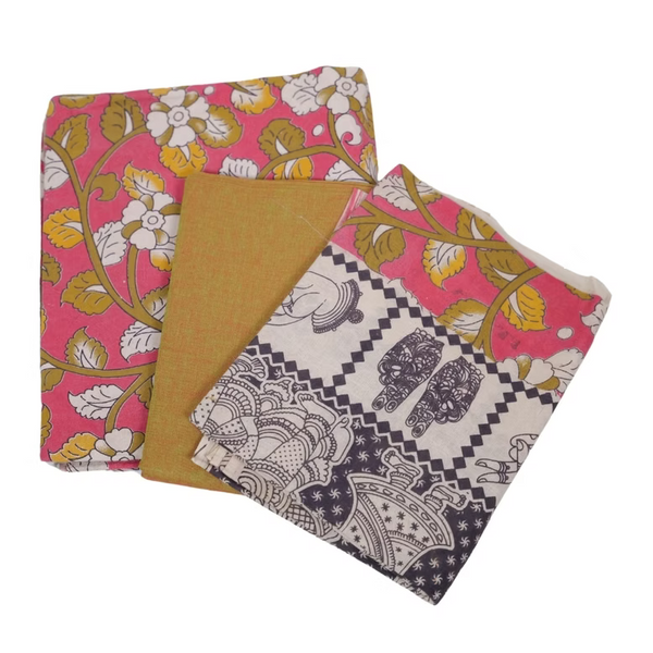 Handwoven Kalamkari Vibe – Unstitched Suit Set