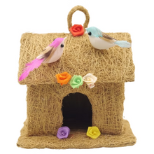 Coconut Coir Bird House Rustic Hanging Charm