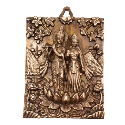 Radha Krishna Wall Decor  Handmade Divine Love Art for Homes