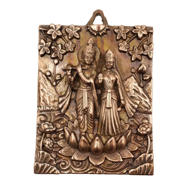 Radha Krishna Wall Decor  Handmade Divine Love Art for Homes