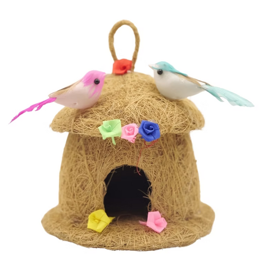 Handmade Coir Bird House Aesthetic Balcony Decor