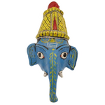 Handpainted Cheriyal Ganesha Faces Traditional Art Decor Set