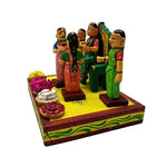 Handcrafted & perfectly handpainted wooden Sreemantham Set home decor showpiece